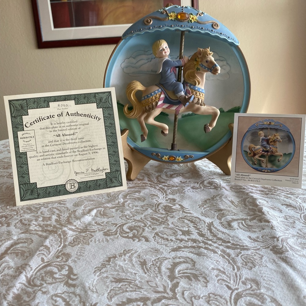 3rd PLATE VINTAGE 1994 ‘ALL ABOARD’ of the BRADFORD EXCHANGE COLLECTION